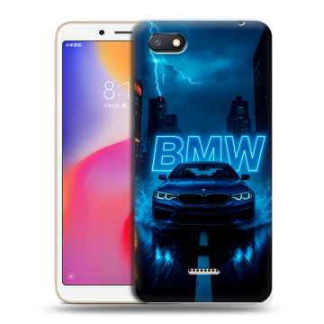Силиконовый противоударный чехол на Xiaomi RedMi 6A с принтом BMW БМВ Силиконовый противоударный чехол на Xiaomi RedMi 6A с принтом BMW БМВ