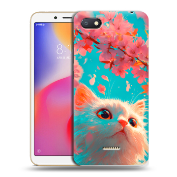 Силиконовый противоударный чехол на Xiaomi RedMi 6A с принтом Красивый кот Силиконовый противоударный чехол на Xiaomi RedMi 6A с принтом Красивый кот