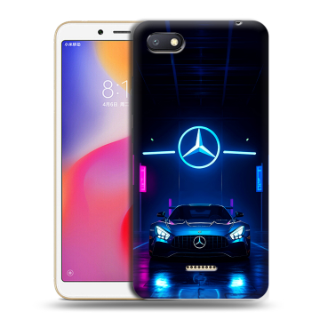 Силиконовый противоударный чехол на Xiaomi RedMi 6A с принтом Mercedes Мерседес Силиконовый противоударный чехол на Xiaomi RedMi 6A с принтом Mercedes Мерседес