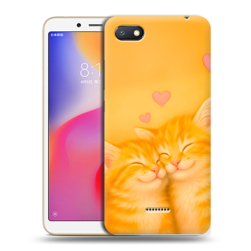 Силиконовый противоударный чехол на Xiaomi RedMi 6A с принтом Милые котята Силиконовый противоударный чехол на Xiaomi RedMi 6A с принтом Милые котята