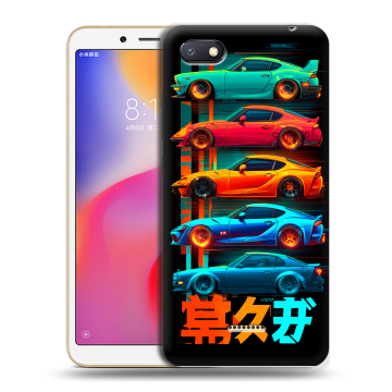Силиконовый противоударный чехол на Xiaomi RedMi 6A с принтом машины тачки Силиконовый противоударный чехол на Xiaomi RedMi 6A с принтом машины тачки