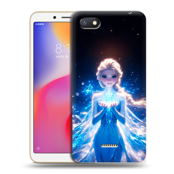 Силиконовый противоударный чехол на Xiaomi RedMi 6A с принтом Холодное сердце Frozen Силиконовый противоударный чехол на Xiaomi RedMi 6A с принтом Холодное сердце Frozen
