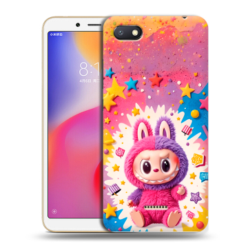 Силиконовый противоударный чехол на Xiaomi RedMi 6A с принтом Labubu Лабубу Силиконовый противоударный чехол на Xiaomi RedMi 6A с принтом Labubu Лабубу