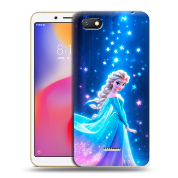 Силиконовый противоударный чехол на Xiaomi RedMi 6A с принтом Холодное сердце Frozen Силиконовый противоударный чехол на Xiaomi RedMi 6A с принтом Холодное сердце Frozen