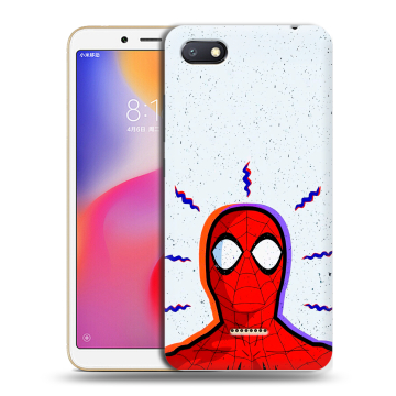 Силиконовый противоударный чехол на Xiaomi RedMi 6A с принтом Spiderman Человек паук Силиконовый противоударный чехол на Xiaomi RedMi 6A с принтом Spiderman Человек паук