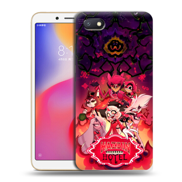 Силиконовый противоударный чехол на Xiaomi RedMi 6A с принтом Hazbin Hotel Отель Хазбин Силиконовый противоударный чехол на Xiaomi RedMi 6A с принтом Hazbin Hotel Отель Хазбин
