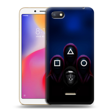 Силиконовый противоударный чехол на Xiaomi RedMi 6A с принтом Игра Кальмара Силиконовый противоударный чехол на Xiaomi RedMi 6A с принтом Игра Кальмара