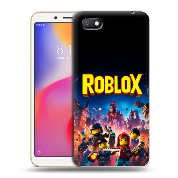 Силиконовый противоударный чехол на Xiaomi RedMi 6A с принтом Roblox Роблокс Силиконовый противоударный чехол на Xiaomi RedMi 6A с принтом Roblox Роблокс