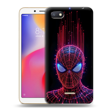 Силиконовый противоударный чехол на Xiaomi RedMi 6A с принтом Spiderman Человек паук Силиконовый противоударный чехол на Xiaomi RedMi 6A с принтом Spiderman Человек паук