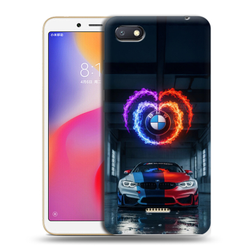 Силиконовый противоударный чехол на Xiaomi RedMi 6A с принтом BMW БМВ Силиконовый противоударный чехол на Xiaomi RedMi 6A с принтом BMW БМВ