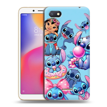 Силиконовый противоударный чехол на Xiaomi RedMi 6A с принтом Лило и Стич Силиконовый противоударный чехол на Xiaomi RedMi 6A с принтом Лило и Стич