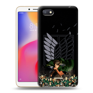 Силиконовый противоударный чехол на Xiaomi RedMi 6A с принтом Атака титанов Силиконовый противоударный чехол на Xiaomi RedMi 6A с принтом Атака титанов