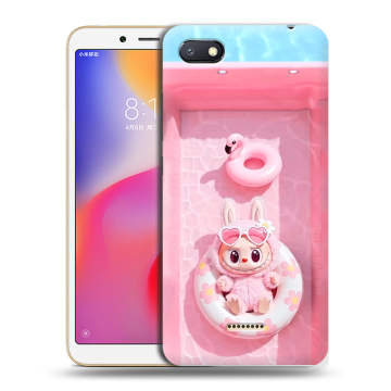 Силиконовый противоударный чехол на Xiaomi RedMi 6A с принтом Labubu Лабубу Силиконовый противоударный чехол на Xiaomi RedMi 6A с принтом Labubu Лабубу