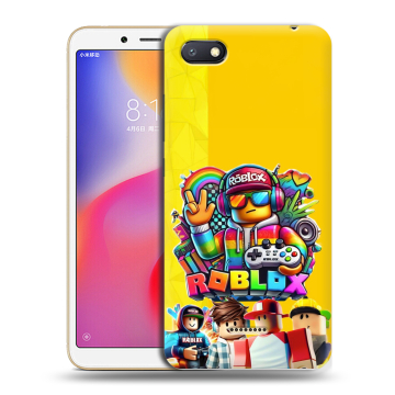 Силиконовый противоударный чехол на Xiaomi RedMi 6A с принтом Roblox Роблокс Силиконовый противоударный чехол на Xiaomi RedMi 6A с принтом Roblox Роблокс