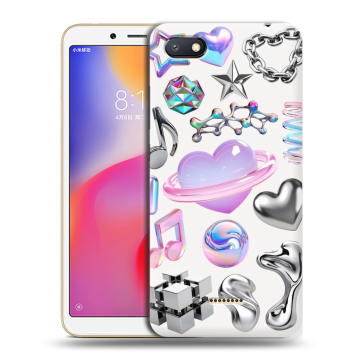 Силиконовый противоударный чехол на Xiaomi RedMi 6A с принтом Y2K Силиконовый противоударный чехол на Xiaomi RedMi 6A с принтом Y2K