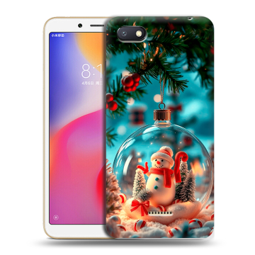 Силиконовый противоударный чехол на Xiaomi RedMi 6A с принтом Новый год Силиконовый противоударный чехол на Xiaomi RedMi 6A с принтом Новый год