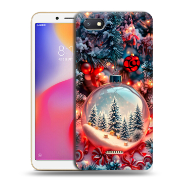 Силиконовый противоударный чехол на Xiaomi RedMi 6A с принтом Новый год Силиконовый противоударный чехол на Xiaomi RedMi 6A с принтом Новый год