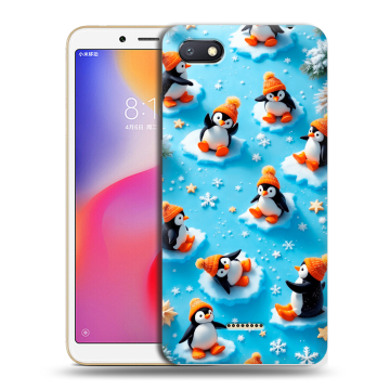Силиконовый противоударный чехол на Xiaomi RedMi 6A с принтом Новый год Силиконовый противоударный чехол на Xiaomi RedMi 6A с принтом Новый год