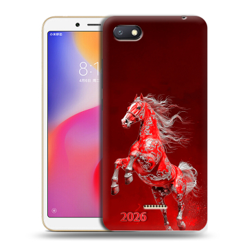 Силиконовый противоударный чехол на Xiaomi RedMi 6A с принтом Новый год Силиконовый противоударный чехол на Xiaomi RedMi 6A с принтом Новый год