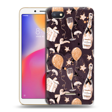 Силиконовый противоударный чехол на Xiaomi RedMi 6A с принтом Новый год Силиконовый противоударный чехол на Xiaomi RedMi 6A с принтом Новый год