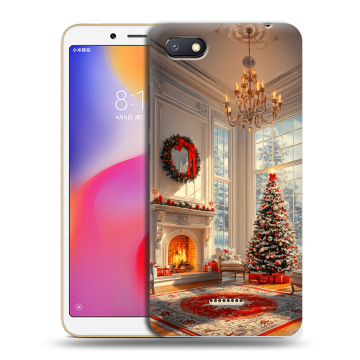Силиконовый противоударный чехол на Xiaomi RedMi 6A с принтом Новый год Силиконовый противоударный чехол на Xiaomi RedMi 6A с принтом Новый год