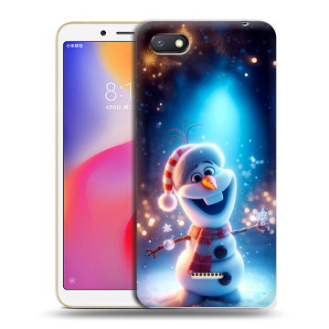 Силиконовый противоударный чехол на Xiaomi RedMi 6A с принтом Новый год Силиконовый противоударный чехол на Xiaomi RedMi 6A с принтом Новый год
