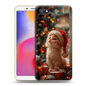 Силиконовый противоударный чехол на Xiaomi RedMi 6A с принтом Новый год Силиконовый противоударный чехол на Xiaomi RedMi 6A с принтом Новый год