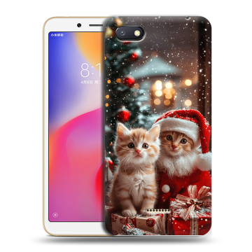 Силиконовый противоударный чехол на Xiaomi RedMi 6A с принтом Новый год Силиконовый противоударный чехол на Xiaomi RedMi 6A с принтом Новый год