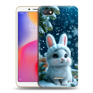Силиконовый противоударный чехол на Xiaomi RedMi 6A с принтом Новый год Силиконовый противоударный чехол на Xiaomi RedMi 6A с принтом Новый год