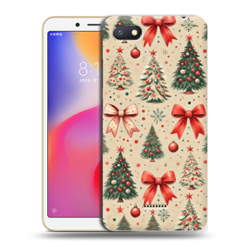 Силиконовый противоударный чехол на Xiaomi RedMi 6A с принтом Новый год Силиконовый противоударный чехол на Xiaomi RedMi 6A с принтом Новый год