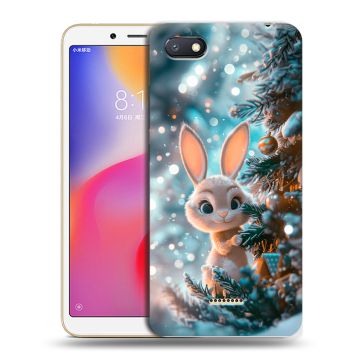 Силиконовый противоударный чехол на Xiaomi RedMi 6A с принтом Новый год Силиконовый противоударный чехол на Xiaomi RedMi 6A с принтом Новый год