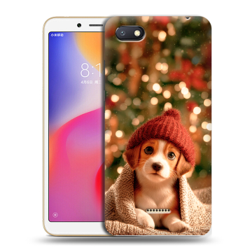 Силиконовый противоударный чехол на Xiaomi RedMi 6A с принтом Новый год Силиконовый противоударный чехол на Xiaomi RedMi 6A с принтом Новый год