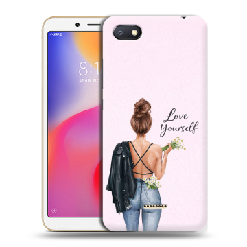 Силиконовый противоударный чехол на Xiaomi RedMi 6A с принтом женский Силиконовый противоударный чехол на Xiaomi RedMi 6A с принтом женский