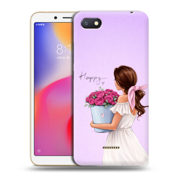 Силиконовый противоударный чехол на Xiaomi RedMi 6A с принтом женский Силиконовый противоударный чехол на Xiaomi RedMi 6A с принтом женский