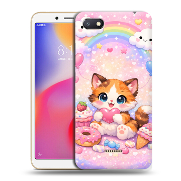 Силиконовый противоударный чехол на Xiaomi RedMi 6A с принтом для девочек Силиконовый противоударный чехол на Xiaomi RedMi 6A с принтом для девочек