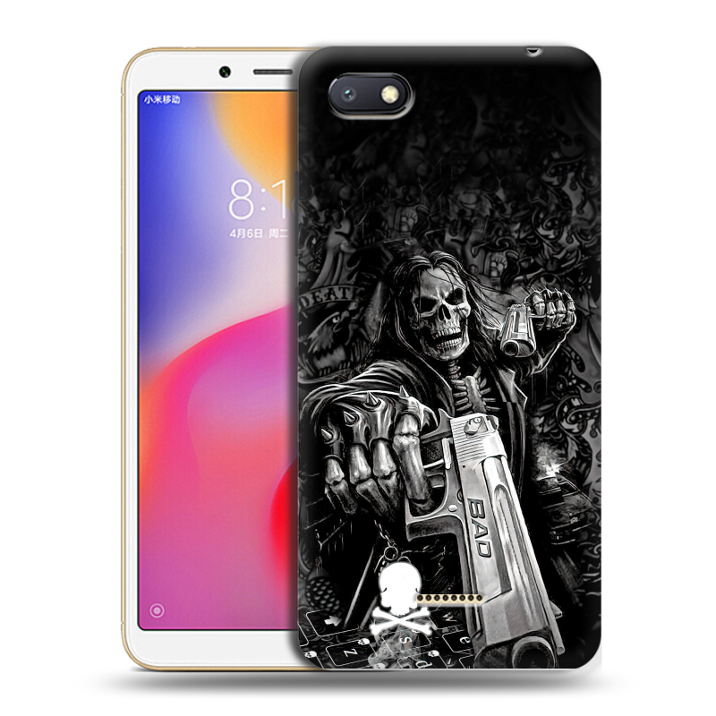 Пластиковый чехол на Xiaomi RedMi 6A с принтом Скелет Пластиковый чехол на Xiaomi RedMi 6A с принтом Скелет