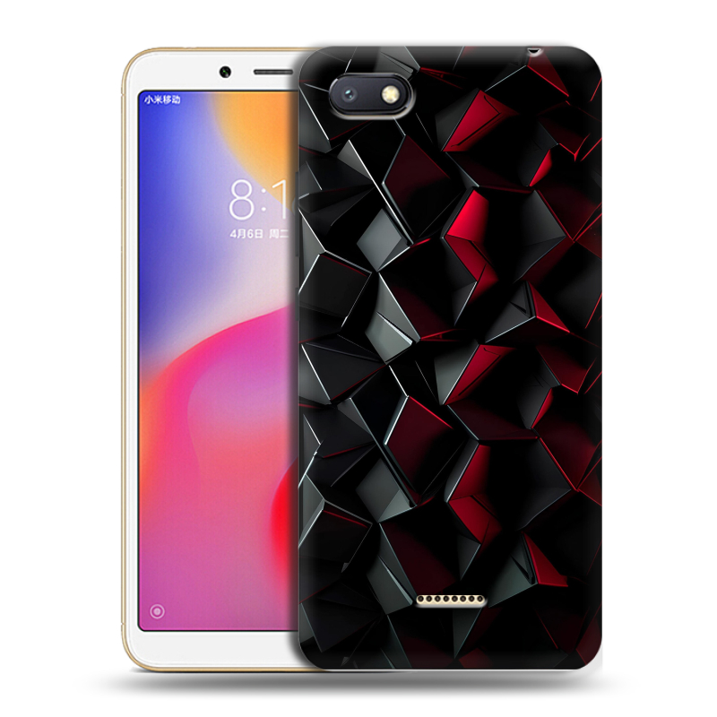 Силиконовый противоударный чехол на Xiaomi RedMi 6A с принтом Абстракция Силиконовый противоударный чехол на Xiaomi RedMi 6A с принтом Абстракция