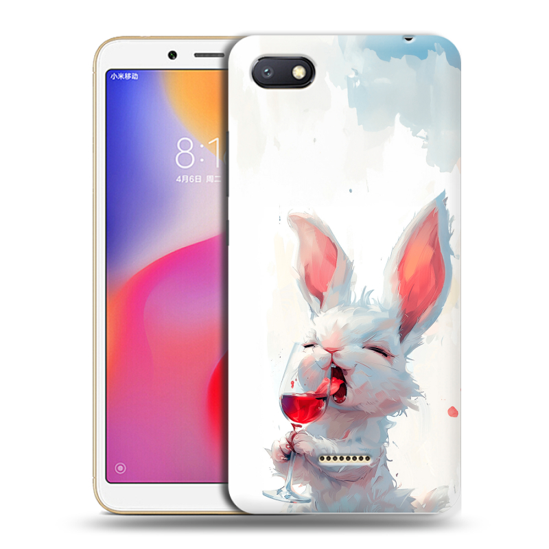 Пластиковый чехол на Xiaomi RedMi 6A с принтом кролик зайчик Пластиковый чехол на Xiaomi RedMi 6A с принтом кролик зайчик