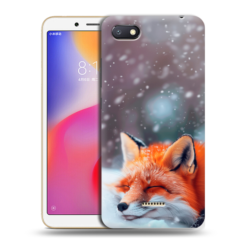 Пластиковый чехол на Xiaomi RedMi 6A с принтом лиса Пластиковый чехол на Xiaomi RedMi 6A с принтом лиса