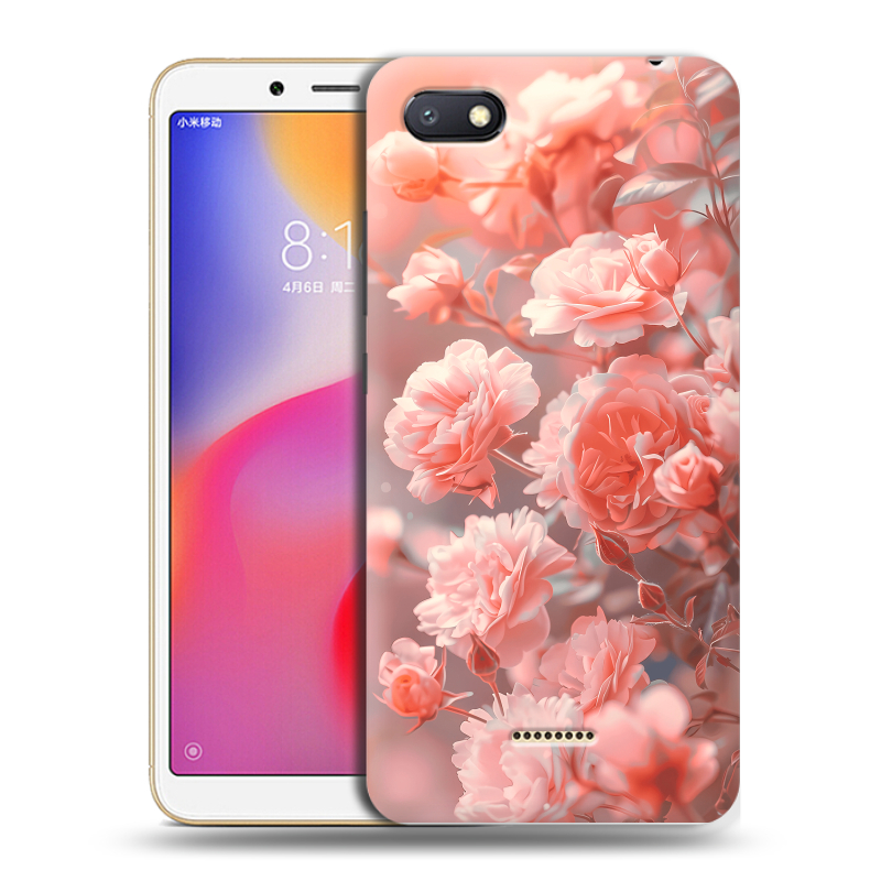 Пластиковый чехол на Xiaomi RedMi 6A с принтом Розы цветы Пластиковый чехол на Xiaomi RedMi 6A с принтом Розы цветы