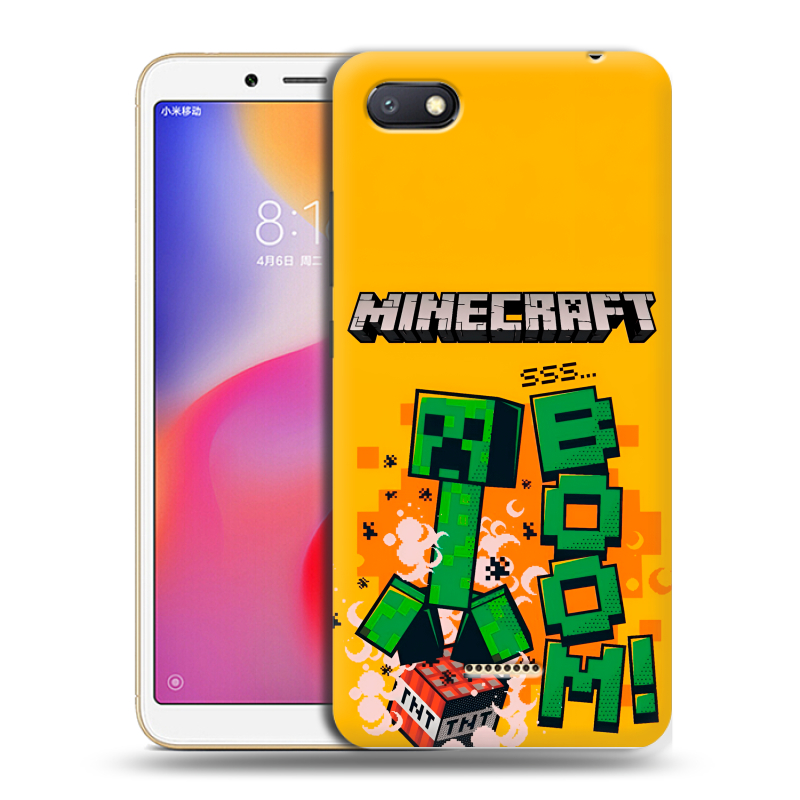 Пластиковый чехол на Xiaomi RedMi 6A с принтом Майнкрафт Minecraft Пластиковый чехол на Xiaomi RedMi 6A с принтом Майнкрафт Minecraft
