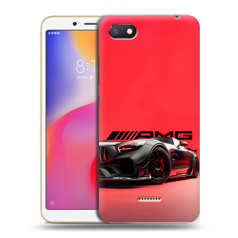 Силиконовый противоударный чехол на Xiaomi RedMi 6A с принтом Мерседес Mercedes AMG Силиконовый противоударный чехол на Xiaomi RedMi 6A с принтом Мерседес Mercedes AMG