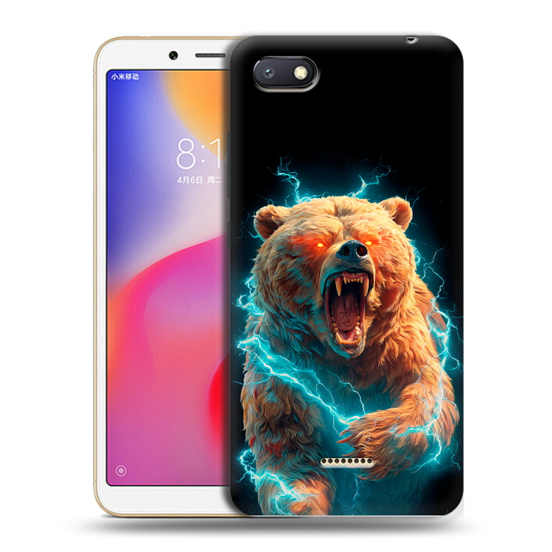 Пластиковый чехол на Xiaomi RedMi 6A с принтом Медведь Пластиковый чехол на Xiaomi RedMi 6A с принтом Медведь