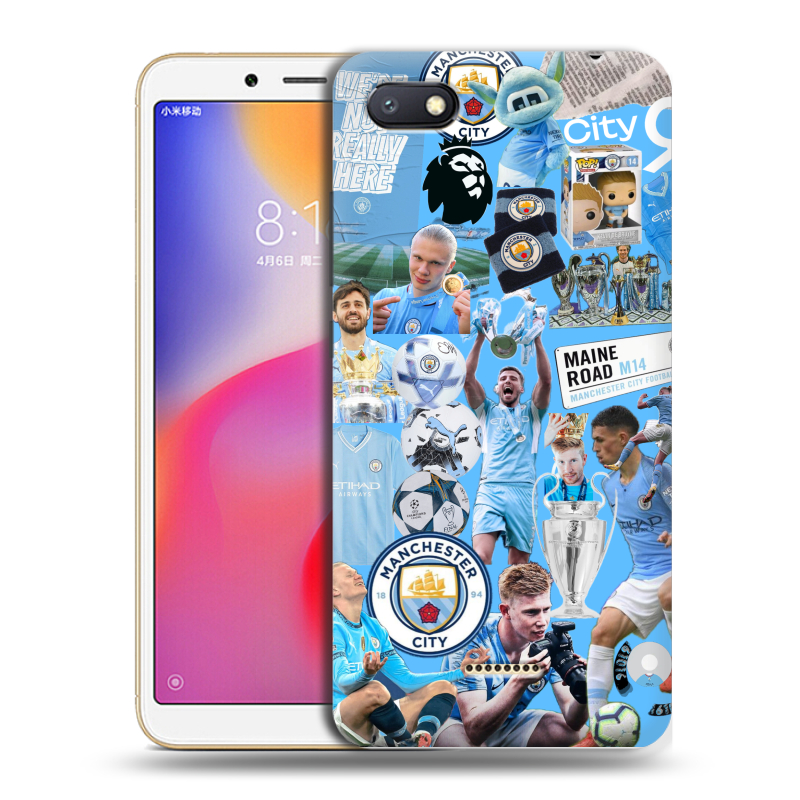 Пластиковый чехол на Xiaomi RedMi 6A с принтом Man City Манчестер Сити Пластиковый чехол на Xiaomi RedMi 6A с принтом Man City Манчестер Сити