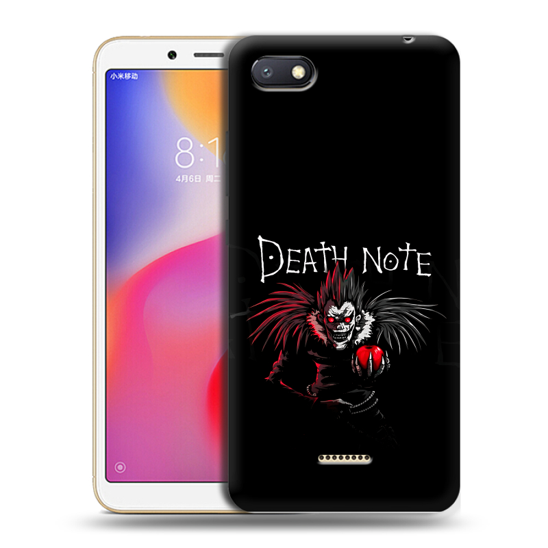 Силиконовый противоударный чехол на Xiaomi RedMi 6A с принтом Death note Тетрадь смерти Силиконовый противоударный чехол на Xiaomi RedMi 6A с принтом Death note Тетрадь смерти
