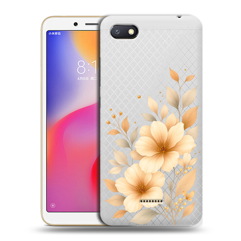 Силиконовый противоударный чехол на Xiaomi RedMi 6A с принтом для девушки Силиконовый противоударный чехол на Xiaomi RedMi 6A с принтом для девушки