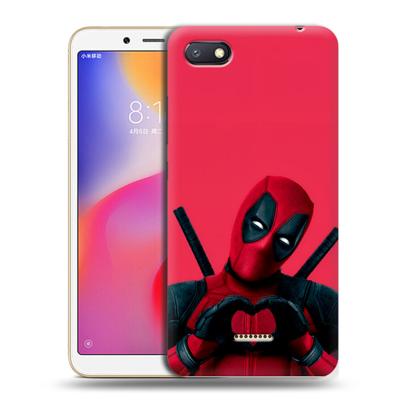Пластиковый чехол на Xiaomi RedMi 6A с принтом Дедпул Deadpool Пластиковый чехол на Xiaomi RedMi 6A с принтом Дедпул Deadpool