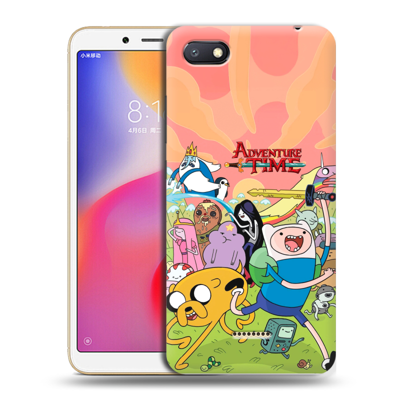 Силиконовый противоударный чехол на Xiaomi RedMi 6A с принтом Adventure time Время приключений Силиконовый противоударный чехол на Xiaomi RedMi 6A с принтом Adventure time Время приключений