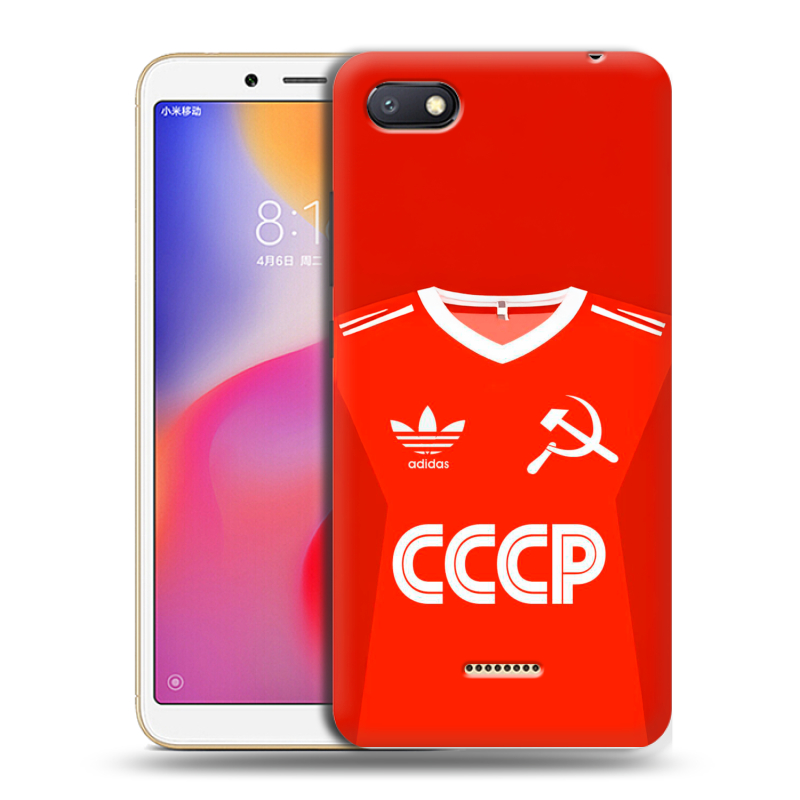 Силиконовый противоударный чехол на Xiaomi RedMi 6A с принтом Флаг Герб СССР Силиконовый противоударный чехол на Xiaomi RedMi 6A с принтом Флаг Герб СССР