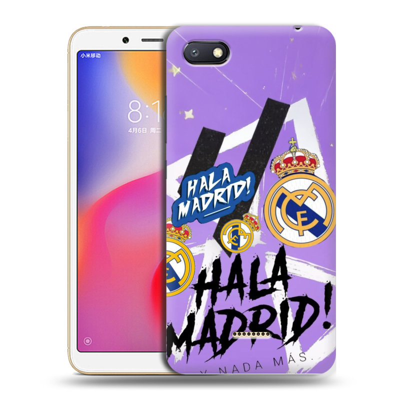 Силиконовый противоударный чехол на Xiaomi RedMi 6A с принтом Real Madrid Реал Мадрид Силиконовый противоударный чехол на Xiaomi RedMi 6A с принтом Real Madrid Реал Мадрид
